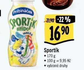 Jogurtový nápoj Sportík Pribináček