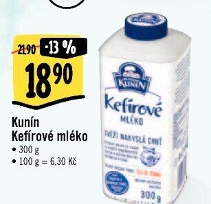 Kefírové mléko Kunín