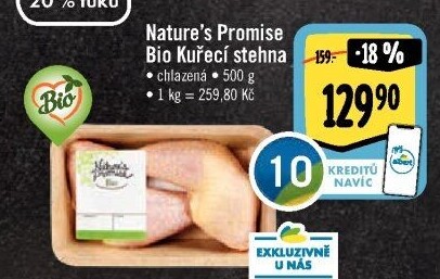 Kuřecí stehna bio Nature'