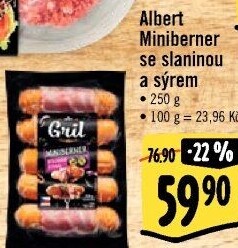 Miniberner se slaninou a sýrem Albert Gril