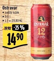 Pivo světlý ležák Ostravar