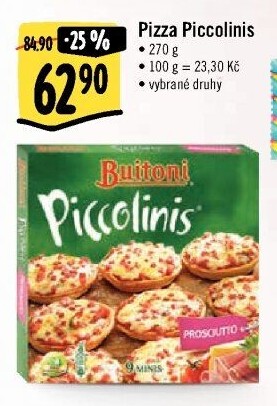Pizza mražená Piccolinis Buitoni