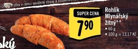 Rohlík Mlynářský žitný Albert