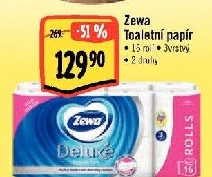 Toaletní papír 3vrstvý Deluxe Zewa