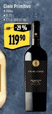 Víno Primitivo Primasole Cielo