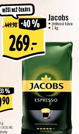 Zrnkové kávy Jacobs
