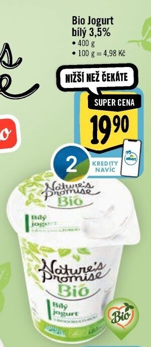 Bílý jogurt 3,5% Bio Nature'