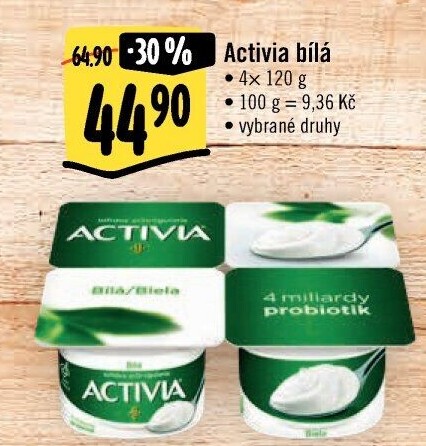 Bílý jogurt Activia Danone