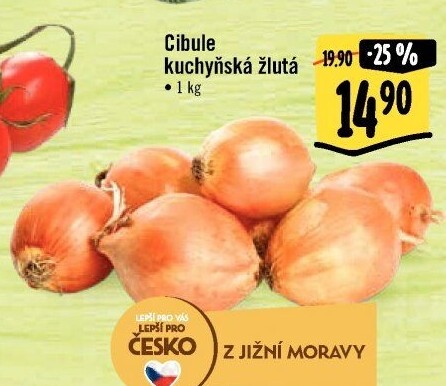 Cibule kuchyňská žlutá