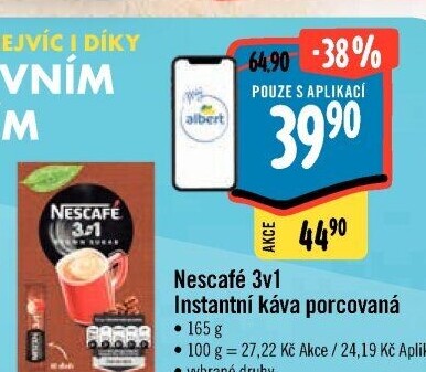 Instantní káva porcovaná 3v1 Nescafé