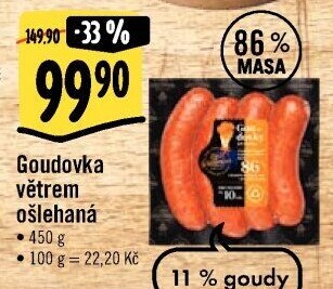 Klobása Goudovka větrem ošlehaná Láďa Grileman Kostelecké uzeniny