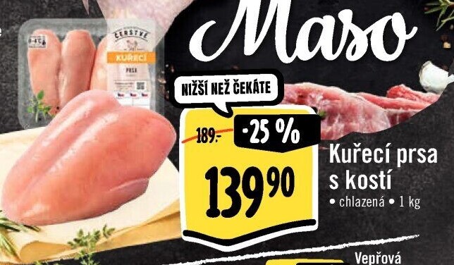 Kuřecí prsa s kostí Albert