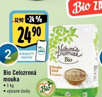 Mouka celozrnná bio Nature'