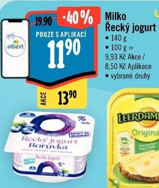 Ochucený jogurt řecký 0% Milko