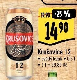 Pivo světlý ležák 12° Krušovice