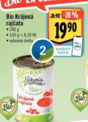 Rajčata krájená bio Nature'