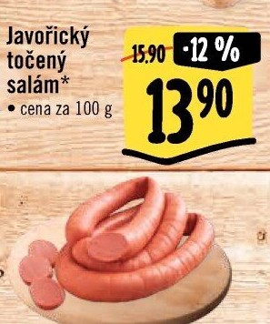 Salám javořický točený