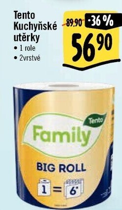Utěrky kuchyňské 2vrstvé Family Big roll Tento