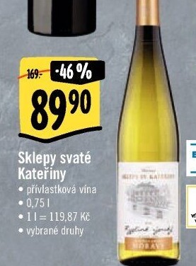 Vína Sklepy svaté Kateřiny - přívlastková