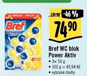 WC blok tuhý Power Aktiv Bref