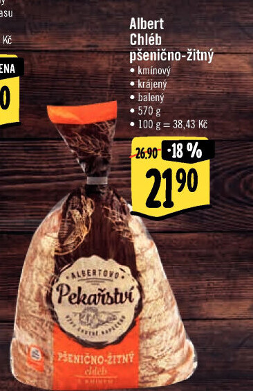 Chléb pšenično-žitný kmínový Albert