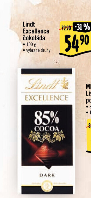 Čokoláda Excellence Lindt