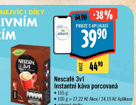 Instantní káva porcovaná 3v1 Nescafé