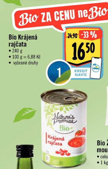 Rajčata krájená bio Nature'