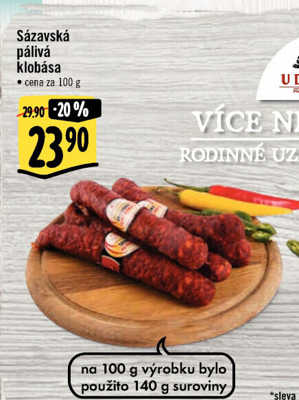 Sázavská pálivá klobása