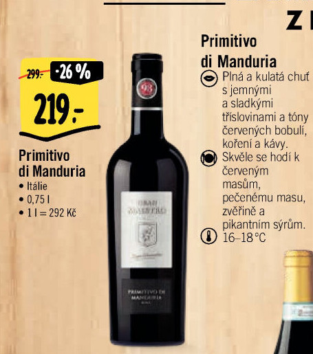 Víno Primitivo di Manduria