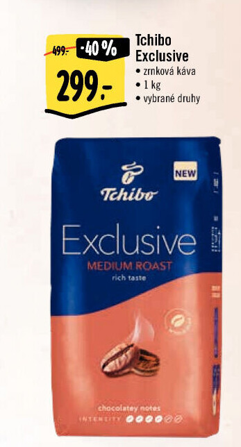 Zrnkové kávy Tchibo Exclusive