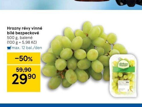 Hrozny révy vinné bílé bezpeckové
