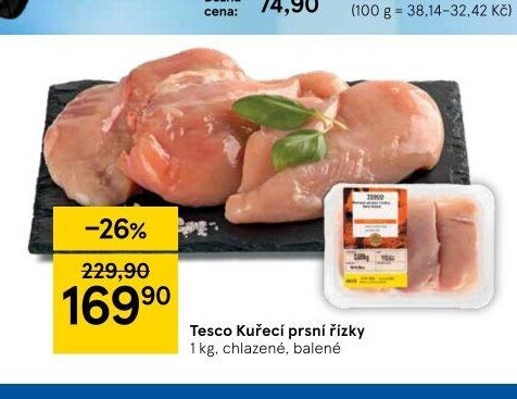 Tesco Kuřecí prsní řízky