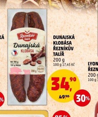 DUNAJSKÁ KLOBÁSA ŘEZNÍKŮV TALÍŘ