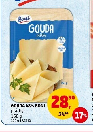 GOUDA 48% BONI plátky