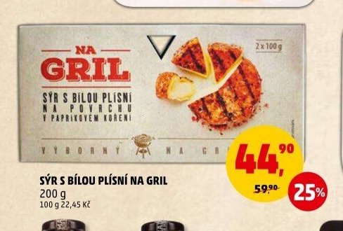 SÝR S BÍLOU PLÍSNÍ NA GRIL
