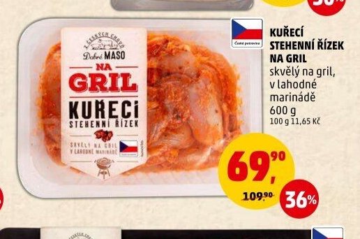 KUŘECÍ STEHENNÍ ŘÍZEK NA GRIL
