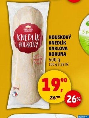 HOUSKOVÝ KNEDLÍK KARLOVA KORUNA