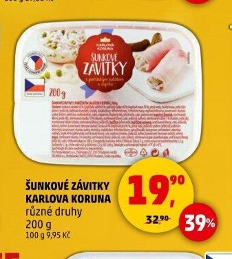 ŠUNKOVÉ ZÁVITKY KARLOVA KORUNA