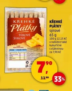 Křehké plátky sýrové
