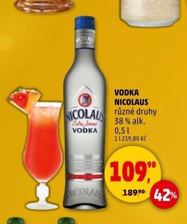 Vodka Nicolaus různé druhy 0,5 l
