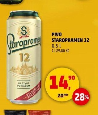 Pivo Staropramen 12 0,5 l