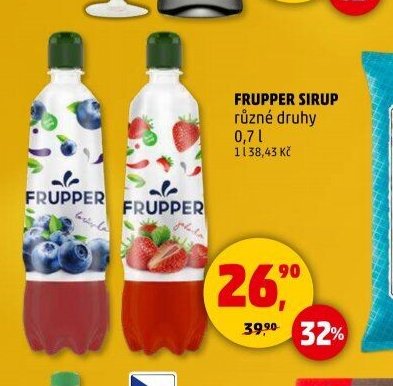 Frupper sirup různé druhy 0,7 l
