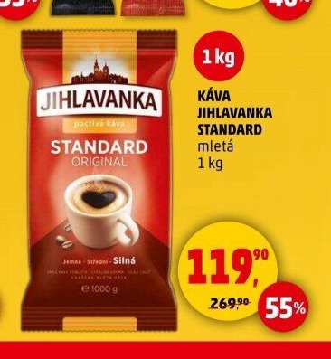 Káva Jihlavanka Standard mletá 1 kg