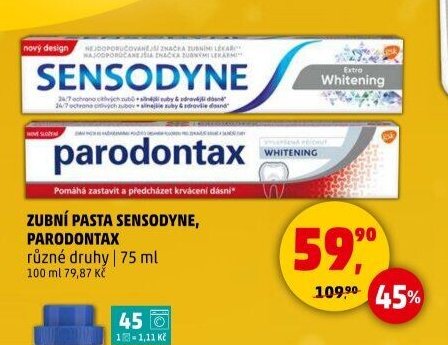Zubní pasta Sensodyne, Parodontax