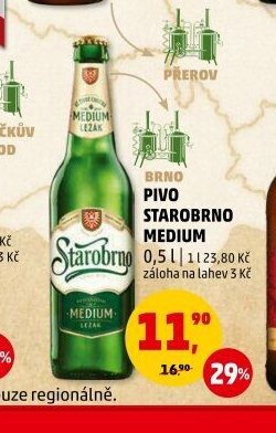 Pivo Starobrno Medium