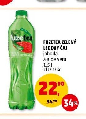 FUZETEA ZELENÝ LEDOVÝ ČAJ jahoda a aloe vera