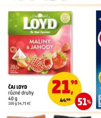 ČAJ LOYD různé druhy
