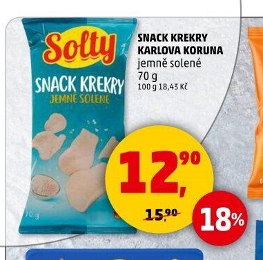 SNACK KREKRY KARLOVA KORUNA jemně solené 70 g