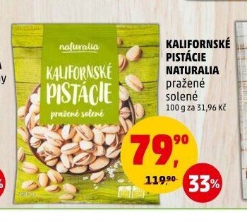KALIFORNSKÉ PISTÁCIE NATURALIA pražené solené